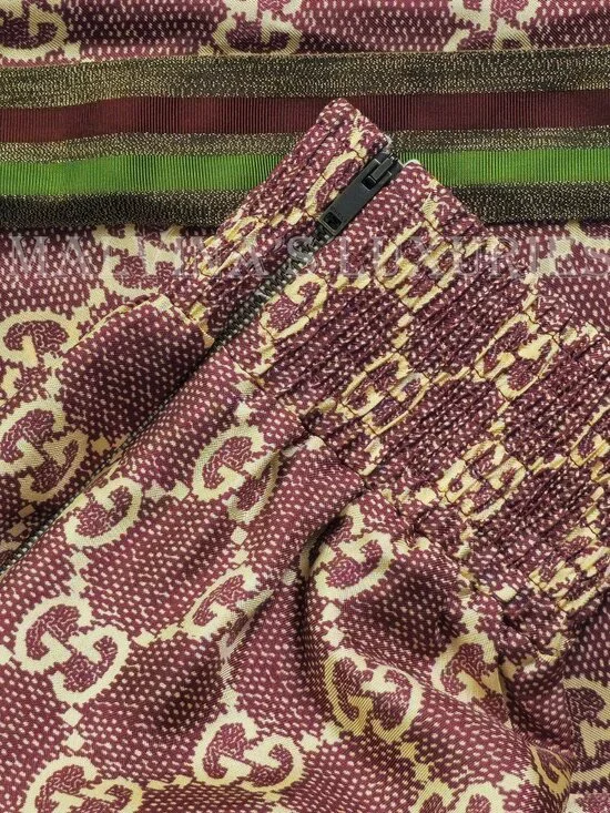 GUCCI PANTS GG SUPREME PRINT SILK LOUNGE TROUSERS - Picture 10 of 15